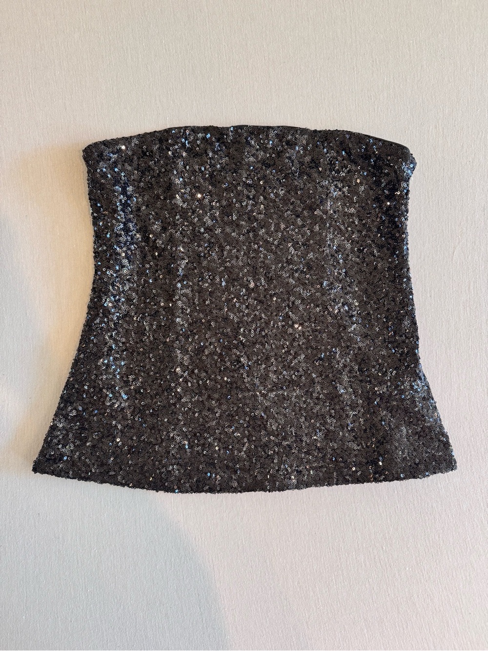 Abercrombie & Fitch Black Sequin Strapless Tube Top - Picture 1 of 7